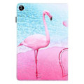 Miniatyrbillede 3 af 5: Til Huawei Enjoy Tablet 2 10.1 / Matepad T 10s Farvet Tegning Horisontal Flip PU Læder Etui Med Holder & Kortlommer & Pung Zekai Flamingo
