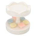 Miniatyrbillede 4 af 8: Roterende dessertmaskine Automatisk roterende dobbeltlags dessertdisplaystativ Cupcake-displayplade