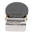 Miniatyrbild 8 av 8: Mini Knitting Machine 10 Nål Enkel Manövrering Mini Loom Machine Handstickning Maskin för Hemreparation Grå
