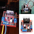 Miniatyrbild 3 av 5: 3-pack L298N Motorbräda Modul Dubbel H-brygga DC Motor Drivrutin Styrbräda Stepper för Arduino Röd