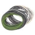 Miniatyrbilde 2 av 8: 3 Farger Gress Grønn/Grå Lilla/Elfenben PVC Nylon Vekt Forover Flytende Fluefiske HovedlinjeDT4F