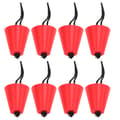 8 stk/sæt kajak-skotprop silikone drænhulsprop med snor til kano rød