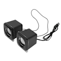 Miniatyrbild 8 av 8: 1 par Mini USB2.0-högtalare Dator Laptop Skrivbord Trådbunden Stereo Musikhögtalare Svart