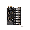 Pikkukuva 3 / 8: PCIE- USB 3.0 -laajennuskortti 5 Gbps nopea 4A power VIA Chip PCB ja 7 USB3.0-porttia Windowsille