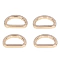 Miniatyrbilde 6 av 8: 10 stk D-ringer - Pålitelige, holdbare, blanke, komfortable, små, kompakte, dekorative veskespenner for DIY-håndverk - Lyst gull