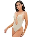 Miniatyrbillede 3 af 5: Deep Plunge V-hals Stropløs Rygløs Body Shaper Shapewear til kvinder - størrelse M