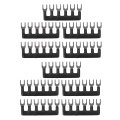 Miniatyrbilde 2 av 8: 10 stk Jumper Block Terminal Strip Kobber Leder PVC Shell Gaffel Type Terminal Strip Svart 400V 15A TB 1506