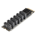Miniatyrbild 7 av 8: M.2 till SATA3.0-adapterkort 6 Gbps High Speed ​​ASM1166 M.2 PCIE till SATA-expansionskort med smart indikator
