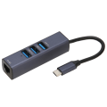 Miniatyrbillede 1 af 7: 4 i 1 USB C Hub RJ45 Gigabit Ethernet-port 3 USB-porte USB C til Ethernet-adapter med lagerhul til bærbare tablets