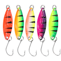 Miniatyrbild 2 av 8: 5 st färgglada Walleye Trout skedbeten metall crankbait hård sked spinner bete enkelkrok