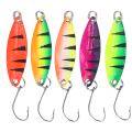 Miniatyrbilde 2 av 8: 5 stk fargerike Walleye ørret skje agn metall crankbait hard skje spinner lokke enkelt krok