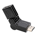 Pikkukuva 5 / 5: HDMI-uros - HDMI-naaras säädettävä adapterimuunnin 360 asteen pyörivällä nivelletyllä -JRCN