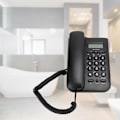 Miniatyrbillede 6 af 8: KX T076 Kabelbundet engelsk fastnettelefon til hjemmekontor (britisk telefonlinje med tilfældig farve) (sort)