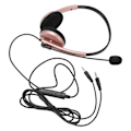 Pikkukuva 3 / 8: Call Center Headset Monitoiminen tyylikäs melua vaimentava HD-puhelun kuulosuojaimet puhelinkuulokkeet Rose Gold Dual 3,5 mm