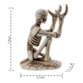 Miniatyrbillede 3 af 5: Penholder med uhyggeligt skeletdesign, penopbevaringsstativ i slidstærk resin, pladsbesparende skrivebordsorganisator til hjemmekontoret