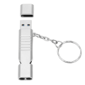 Miniatyrbild 3 av 8: USB3.0 U Disk Självskydd Stötsäker Liten Kompakt Strömlinjeformad Utseende 2 i 1 Whistle Flash Drive128GB
