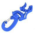 Miniatyrbillede 3 af 8: Scuba Diving Dobbelt BCD slangeholder Clip Regulator Holder Spænde krog til snorkling (blå)