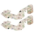 Miniatyrbillede 4 af 8: 2 stk 3D-blomsterblondebesætning 2yd lang 2,6 tommer bred retrostil blomsterdesign Organza blondebeklædning til kjolebæltetøj
