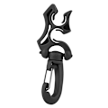 Miniatyrbillede 6 af 8: Scuba Diving Dobbelt BCD slangeholder Clip Regulator Holder Spænde krog til snorkling (sort)