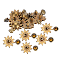 Miniatyrbild 7 av 8: 100 st solrosformade nitar kläder skor väska DIY dekoration nitar tillbehör (brons)