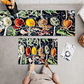 Miniatyrbilde 1 av 4: Kjøkkenmatte, bestikk og krydder sklisikker kjøkkenmatte, absorberende matte foran, maskinvaskbar gulvmatte for stue, 40 * 60 + 40 * 120cm