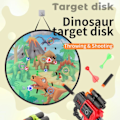 Miniatyrbild 5 av 8: Darttavla för barn 3 i 1 tecknad dinosaurie säker darttavla skjutleksak inomhus utomhus fest sportspel för pojkar flickor