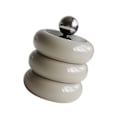 Miniatyrbillede 2 af 8: Nordisk stil Qtip-holder Dispenser Desktop Støvfri Bomuldspind Opbevaringsbeholder Donut Form Makeup Opbevaringsboks med låg Khaki 3 lag