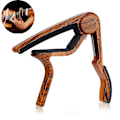 Miniatyrbilde 1 av 5: Capodaster Gitar Capo Laget av Valnøtttre Dc-1w For Akustisk og Elektrisk Gitar, Ukulele Capo Med To Styrke Plektre