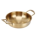 Miniatyrbillede 3 af 8: Guld koreansk Ramen gryde Nudelgryde i rustfrit stål Bærbar køkkengryde til husholdning 26 cm / 10.2in
