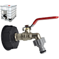 Miniatyrbillede 1 af 5: IBC Tank Adapter S60x6 Messinghane Ventil Slangekobling Ton Tønde Fittings Adapter til Regnvandsopsamlere Fittingsudløb