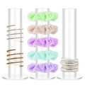 Miniatyrbillede 6 af 8: Akryl Hår Scrunchie Holder Stativ Vertikal Armbånd Display Stativ Hårbånd Scrunchies Bangle Holder T Bar Tårn Display Organiser Holder