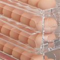 Miniatyrbilde 4 av 5: 2 stk. 4-lags eggholder automatisk rullende dispenser eggstativholder