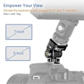 Miniatyrbilde 3 av 5: DSLR Kamera Klemme Justerbart Monitorfeste m/ Cold Shoe 1/4 Skrue