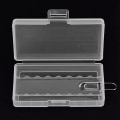 Miniatyrbillede 6 af 8: 5 STK Bærbar Hard PP Transparent Case Holder Opbevaringsboks til 8 x AAA batterier med krog