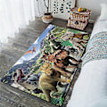 Miniatyrbild 1 av 5: Mattor i nordisk stil 3D Dinosaurie Tryck Tjockare Matta för Vardagsrum Sängsida Sovrum Fjäder Matta Hushålls Flannel Matta/mattor2 90cmx150cm