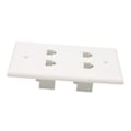 Miniatyrbilde 8 av 8: Ethernet Veggplate 4 Port Cat6 Plassbesparende God fiksering Internett Veggplate med skruer for hjemmekontor