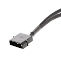 Pikkukuva 4 / 5: 27cm 4-nastainen Molex uros - 3-nastainen/4-nastainen Pwm tuuletin adapterikaapelin jatkokaapeli