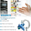Miniatyrbillede 4 af 5: W10408179 2304757 IMV708 Vandindløbsventil til Køleskab til Whirlpool Blå & Hvid37