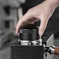 Miniatyrbillede 3 af 5: Espresso Kaffefordeler, Værktøj Espresso Kaffefordeler med Base, Rustfrit Stål Espresso Kaffefordeler, Justerbar Dybde Nålefordeler