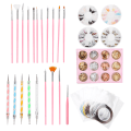 Pikkukuva 2 / 8: Kynsien pistelykynä strassit koristelu Nail Art Harja Tinafolio Paperi Manikyyri set