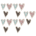 Miniatyrbillede 7 af 8: 15 stk skinnende patch hjerteform Stryg på stilfulde glitter applikationer til tøj DIY Craft reparation dekoration