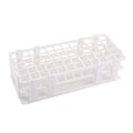 Miniatyrbillede 7 af 8: 1 stk. reagensglasstativ i plast med 60 huller, holder, opbevaringsstativ, laboratorium, 3 lag, 16 mm hul