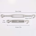Miniatyrbilde 4 av 5: Heavy Duty 304 Rustfritt Stål Wire Rope Spenningssett - Solskjerming, Teltoppsett - Anti-Rust