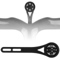Miniatyrbillede 7 af 8: Sort aluminiumslegering Holdbar cykelcomputerbeslag Holder til cykel Cykeltilbehør