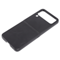 Miniatyrbild 2 av 8: Vikbar skärm Phone case Läder Vikbar cover för Samsung Galaxy Z FLIP 4 Svart