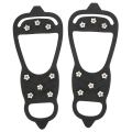 Miniatyrbillede 2 af 8: 1 par 8-tandet udendørs snevandringssøm Crampons AntiSlips issko pigge dækker (L)