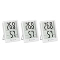 Miniatyrbild 1 av 3: Noggrann Digital Hygrometer för Inomhusbruk, Inomhustermometer Temperaturmätare med Komfortikon för Växthus Kontor (Svart)