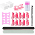 Miniatyrbild 2 av 5: Plast-akryl Nagelkonst Soak Off Cap Clip UV Gel Polish Remover Wrap Verktyg (Rosa)