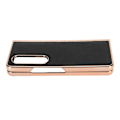 Miniatyrbillede 2 af 8: Foldbart telefoncover til Samsung Galaxy Z Fold 4 Nano galvaniseret læder Stjernemønster Anti-ridse Telefon Beskyttelsesetui Sort
