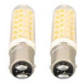 Miniatyrbild 4 av 8: 2 st BA15D LED-lampor Dimbara 6W Dubbelkontakt DC Bajonettbas 540LM 76 LED Varmvitt Ljus 60W Halogenlampor Ekvivalent 100‑130V